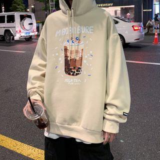 Milk Tea Print Hoodie