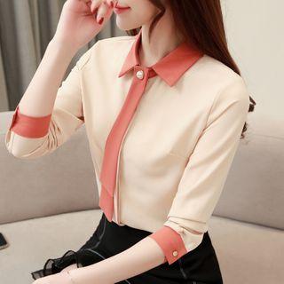 Two Tone Chiffon Shirt