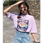 Short-sleeve Ice Cream Print T-shirt