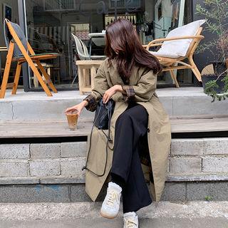 Plaid-lined Maxi Mac Coat