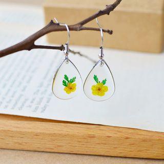 Flower Resin Drop Earring