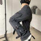 Loose Fit Mid Rise Cargo Jeans