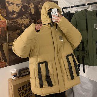Buckled Hooded Padded Coat