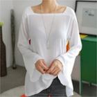 Square-neck Bell-sleeve Blouse