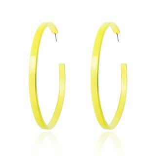 Fluorescent Acetate Open Hoop Earring