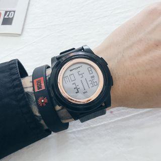 Set: Silicone Strap Watch + Wristband