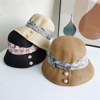 Printed Bow Sun Hat