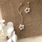 Non-matching Freshwater Pearl Dangle Earring 1 Pair - Threader Earrings - One Size