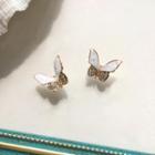 Rhinestone Resin Butterfly Earring