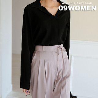 Plus Size Half-placket Rayon Shirt