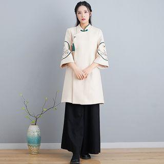 3/4 Sleeve Embroidered Jacket