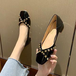 Studded Low-heel Pumps