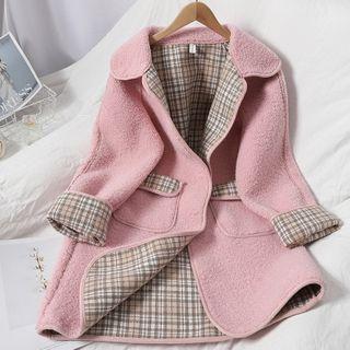 Plaid Trim Coat