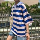 Striped Loose-fit Polo-shirt
