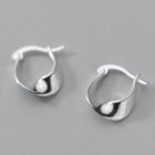 Twisted Sterling Silver Hoop Earring 1 Pair - Silver - One Size