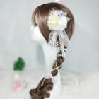 Set: Flower Lace Headpiece + Beaded Headpiece