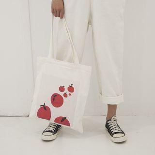 Apple Print Shopper Bag