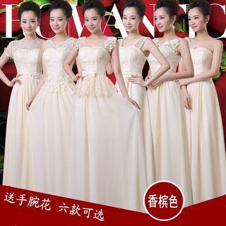 Lace Trim Bridesmaid Gown