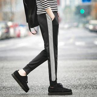 Gather-cuff Panel Sweatpants