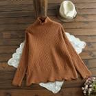 Mock-neck Sweater Orange - One Size