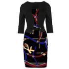 Mock-two-piece Paneled Pencil Skirt
