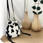 Milk Cow Print Furry Crossbody Bag Milk Cow - One Size
