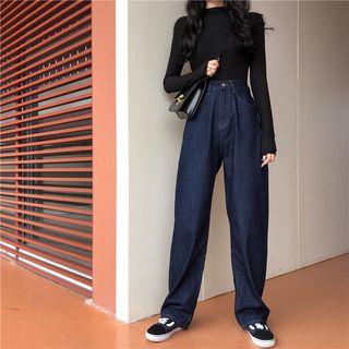 Long-sleeve Top / Wide Leg Jeans