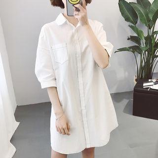 Loose-fit Short-sleeve Shirtdress