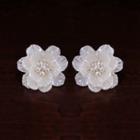 Flower Acrylic Earring 1 Pair - White - One Size