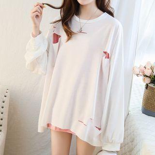 Ripped Mock Two-piece Top