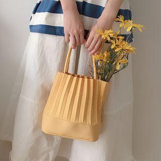 Ribbed Panel Bucket Bag