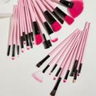 Set Of 24: Makeup Brush 24 Pcs - Opp - Pink - One Size