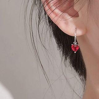 Rhinestone Heart Swing Earring