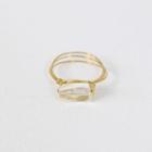 Faux-gem Wirework Ring Gold - One Size