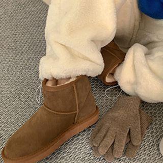 Suede Ankle Snow Boots