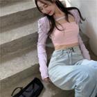 Long-sleeve Shrug / Tube Top