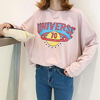 Print Batwing Sweatshirt