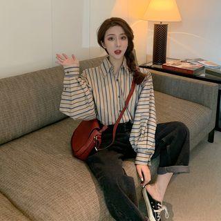 Striped Long-sleeve Shirt Striped - One Size