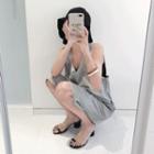 Scoop-neck Zip-back Playsuit