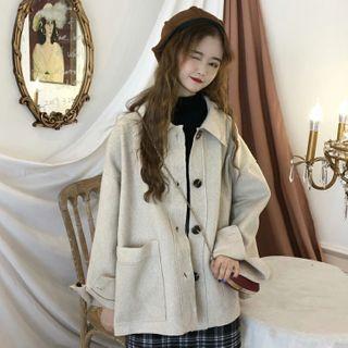 Plain Light Coat Oatmeal - One Size
