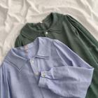 Long-sleeve Layered Collar Shirt