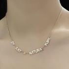 Letter Necklace Rose Gold Plating - One Size