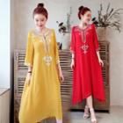 Ethnic Chinese Knot Button Dress