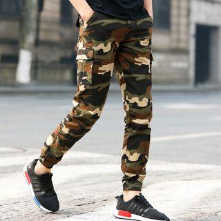 Gather Cuff Side-pocket Tapered Pants