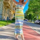 Knit Spaghetti Strap Long Dress