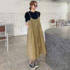 Set : Plain T-shirt + Spaghetti-strap Dress