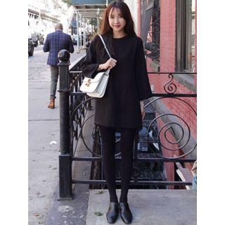 Round-neck Cotton Minidress