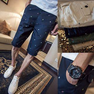 Embroidered Chino Shorts