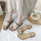 Embellished Frill Trim Sandals