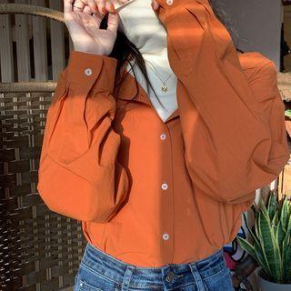 Front Pocket Loose-fit Blouse